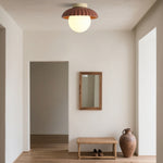Lampada da soffitto cromata dal design minimalista