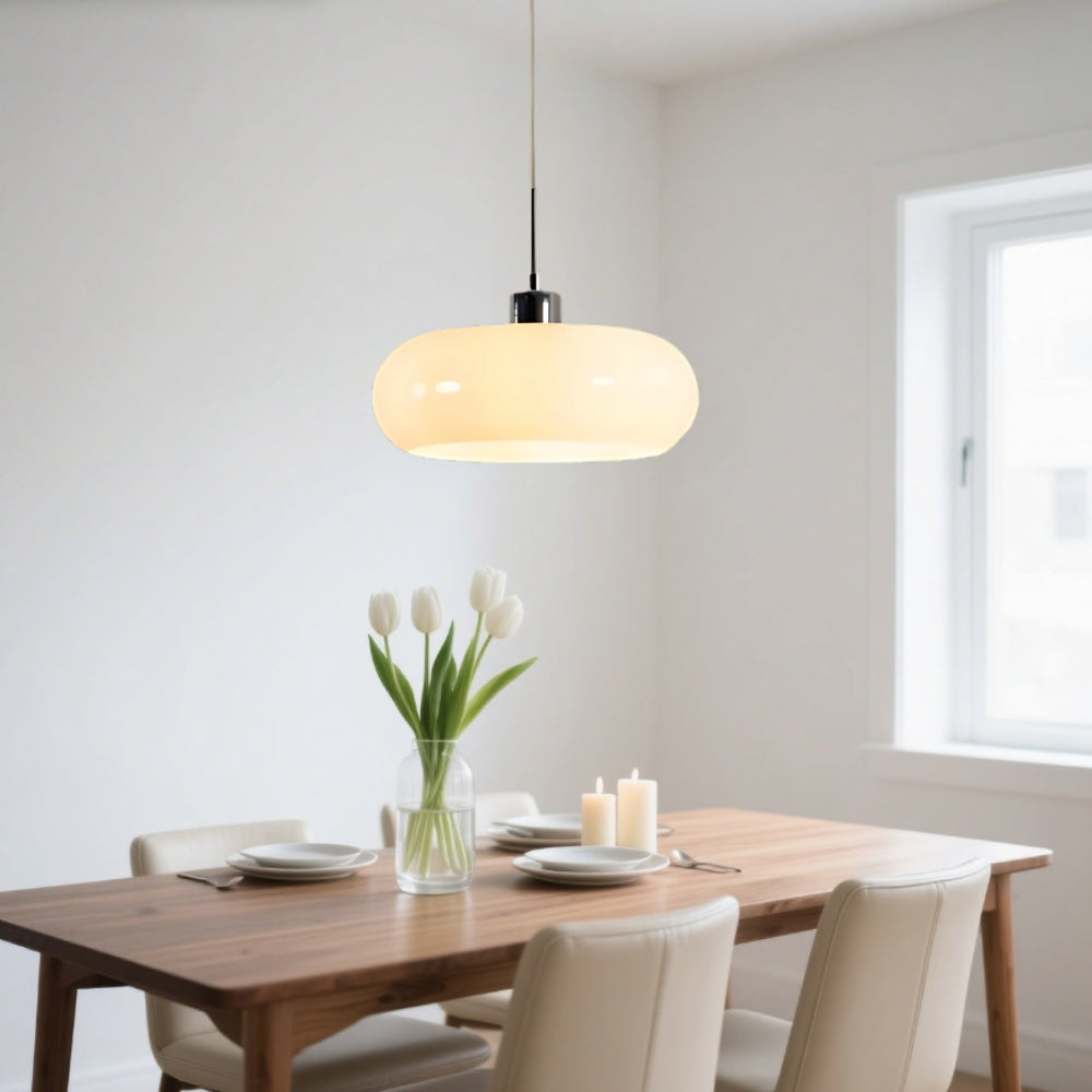 Lampada a sospensione vintage in vetro arancione Bauhaus