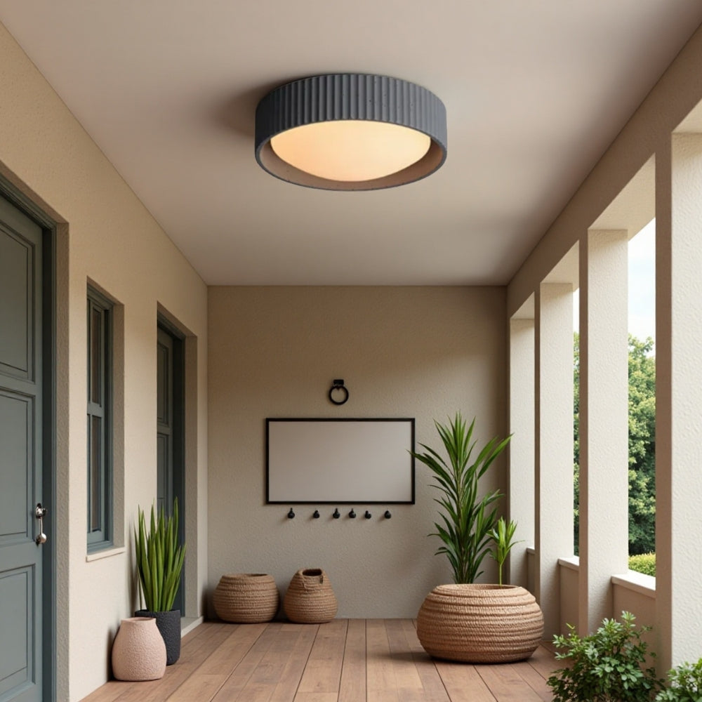 Moderna lampada da soffitto in resina da incasso