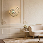 Elegante lampada da parete a conchiglia