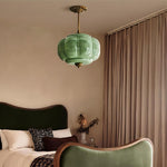 Lampada a sospensione vintage in vetro di latte