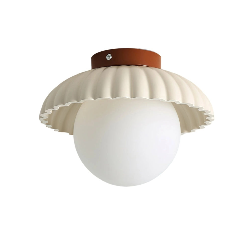 Lampada da soffitto cromata dal design minimalista