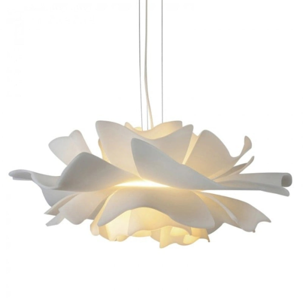 Lampada a sospensione minimalista a forma di fiore bianco
