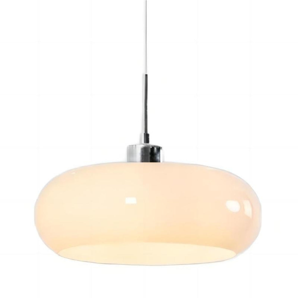 Lampada a sospensione vintage in vetro arancione Bauhaus