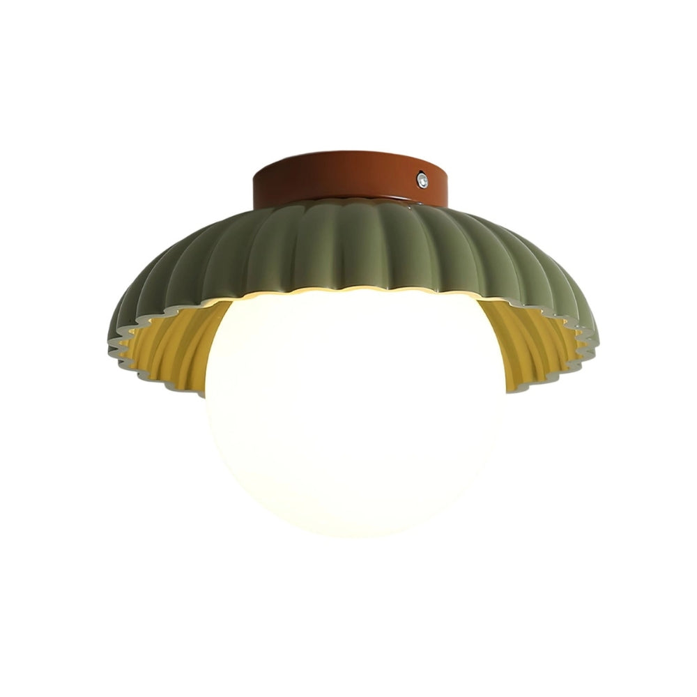 Lampada da soffitto cromata dal design minimalista