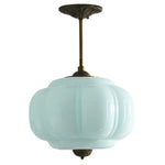 Lampada a sospensione vintage in vetro di latte