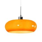 Lampada a sospensione vintage in vetro arancione Bauhaus