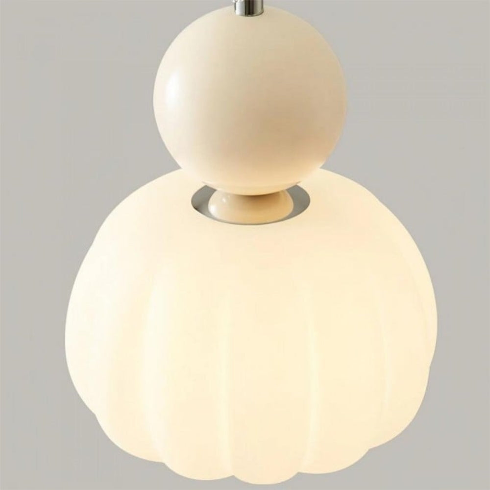 Lampada a sospensione Bauhaus vintage color crema