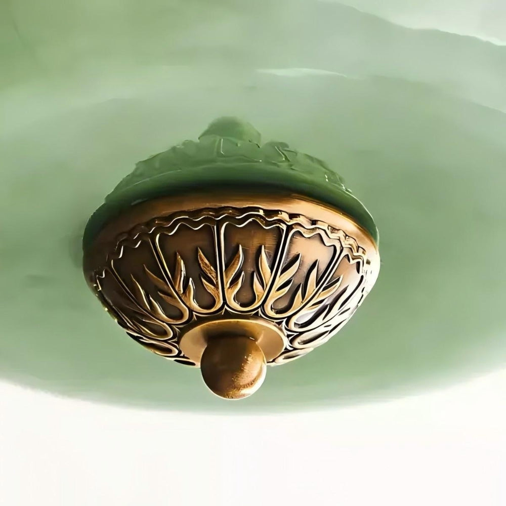 Lampada a sospensione vintage in vetro di latte