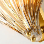 Elegante applique in vetro con design a conchiglia