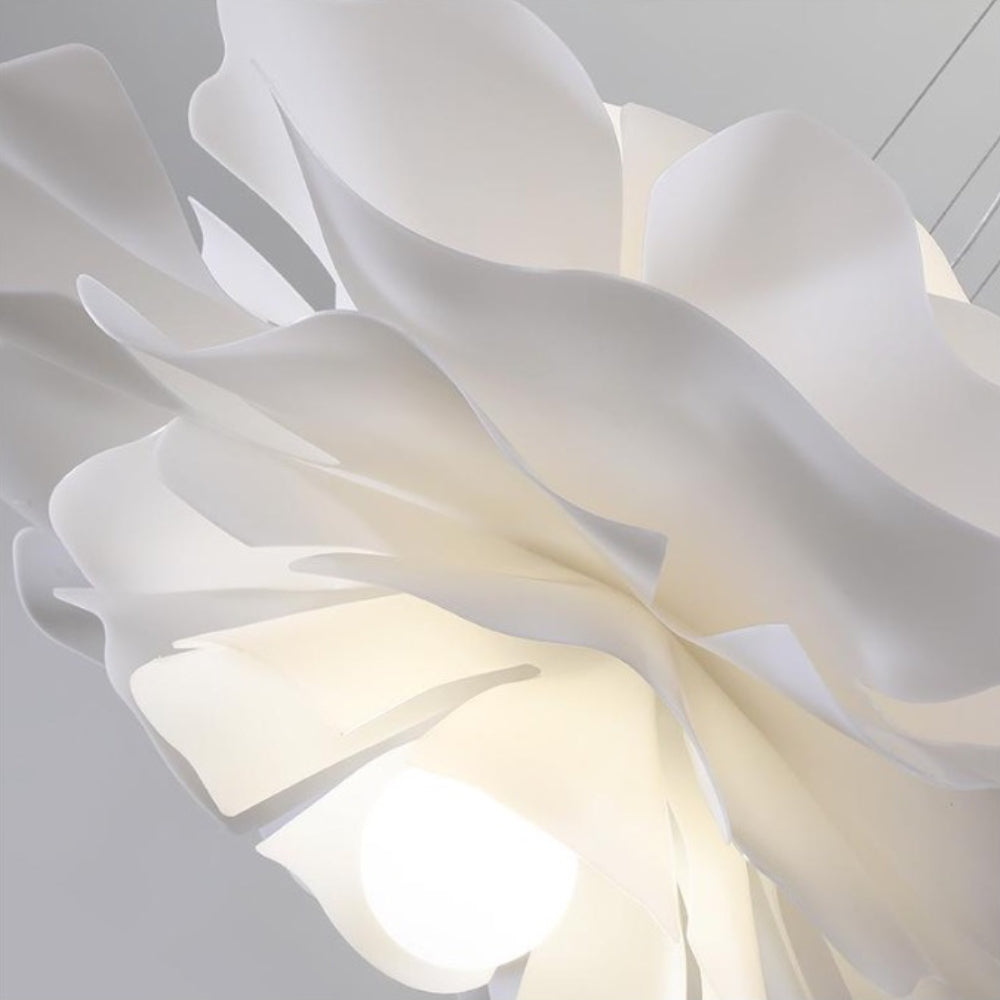 Lampada a sospensione minimalista a forma di fiore bianco