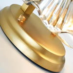 Elegante applique in vetro con design a conchiglia