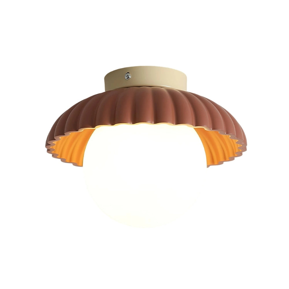 Lampada da soffitto cromata dal design minimalista